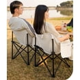 thumbnail image 4 of Ultralight Folding Camping Chair, 450 lbs Capacity, Off-white, Solid, Adult, Outdoor, Beach, Lawn, Campground, 4 of 8