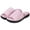 Pink, variant on Womens Soft Open Toe Slide Slippers, Indoor Outdoor Rubber Sole