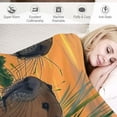 thumbnail image 3 of Orinice Beavers Sunset Grass Warm Lightweight Blanket Soft Fleece Blankets Throw Blanket for All Seasons 60x80in, 3 of 6