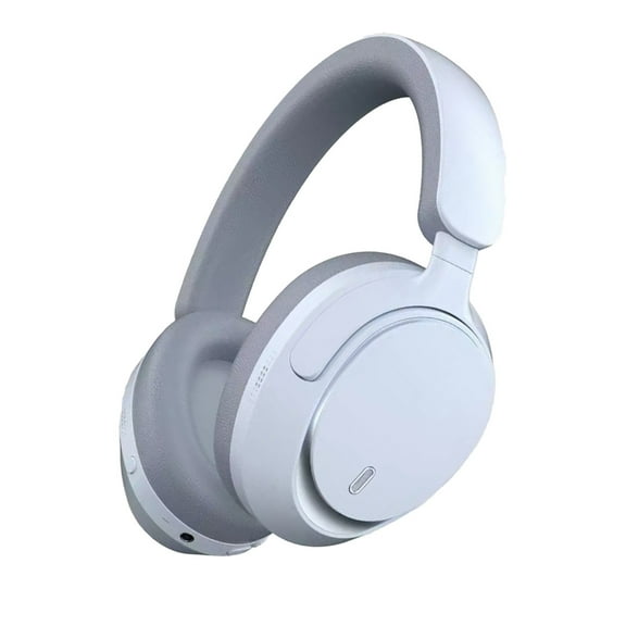 Hybrid Active Noise Cancelling Headphones, Wireless Over Ear Bluetooth Headphones, 70H Playtime, Hi-Res Audio, Deep Bass, Memory Foam Ear Cups, Travel, Office,Blue