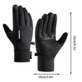 thumbnail image 3 of Clearance! Winter Gloves Men Winter Outdoor Riding Warm Gloves Touche Screen Winter Gloves Non-Slip Gloves Windproof Water-Proof Outdoor Warm Gloves for Sport Black, 3 of 5
