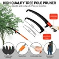 thumbnail image 3 of UBesGoo 24 Ft Manual Pole Saw, Extendable Tree Pruner Blade and Scissors Set (Orange & Black), 3 of 11