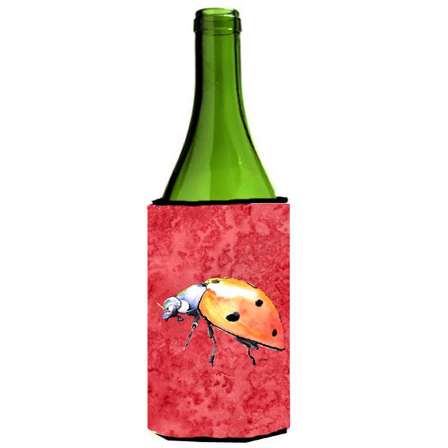 Lady Bug On Red Wine bottle sleeve Hugger 24 oz.