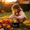 thumbnail image 3 of Sruoe Halloween Bag Halloween Gift Candy Bag Children's Candy Seeking Small Gift Pumpkin Bag Decorative Bucket H Basket, 3 of 7