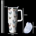 thumbnail image 2 of 40oz Cute Dachshund Tumbler with Handle and Straw, Stainless Steel Insulated Cup with Lid and Straw, Travel Mug Water Bottle, Gifts for Women, 2 of 6