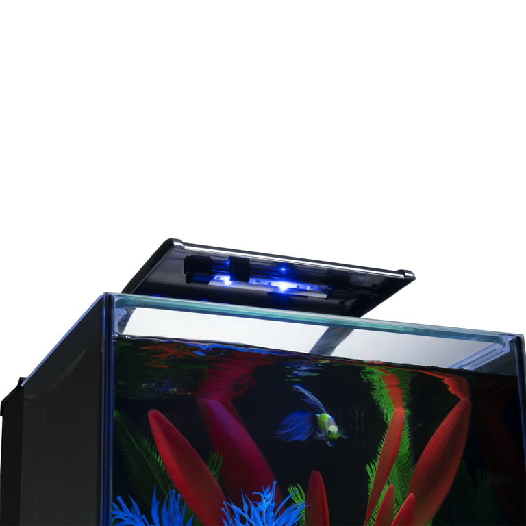 GloFish Betta Shadowbox Aquarium Kit 3 Gallons, Includes LED Lighting and  Filter 