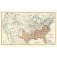 thumbnail image 3 of Bien 18x13 Black Modern Framed Museum Art Print Titled - Geographical Divisions Departments December 1862, 3 of 5