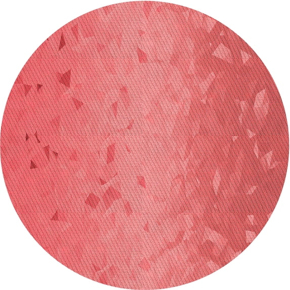 Ahgly Company Machine Washable Indoor Square Transitional Red Area Rugs, 3' Square