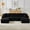 Black, variant on Vanress 133" U-Shaped Modern Sofa Modular Sectional Cloud Couch with Storage & Cupholders, Deep Seat Boneless Couches Corduroy Sofa for Living Room, Bedroom and Apartment, Black