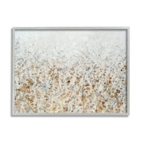 Stupell Industries Modern Botanical Scenery Abstract Painting Gray Framed Art Print Wall Art, 14 x 11