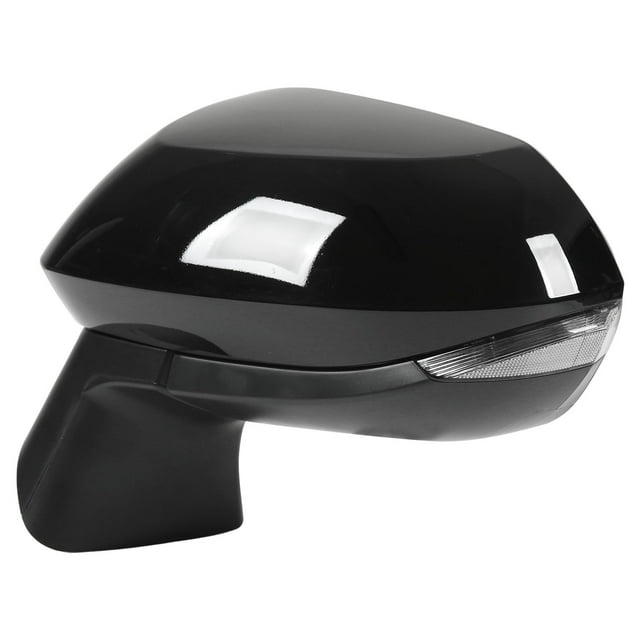 Qiilu Side Power Door Mirror Gloss Black Power Side Mirror Support Power Adjustment, Heating, Turn Light And Manual Foldable Replacement For E210 2020-2022
