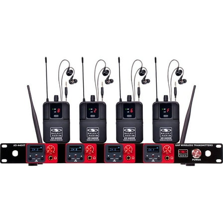 Galaxy Audio AS-4400 Quad UHF Wireless In-Ear Monitor Band System 506-524MHz