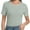 Light Green, variant on Womens Scoop Neck T Shirts Basic Ribbed Tees Fitted Tshirt Plain Short Sleeve Tops Casual