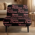 thumbnail image 2 of HELLHERO Dustproof Armless Accent Chair Soft Cover for Dining Room, Elastic Bottom Armless Accent Chair Cover, Merry Christmas Print, 2 of 8