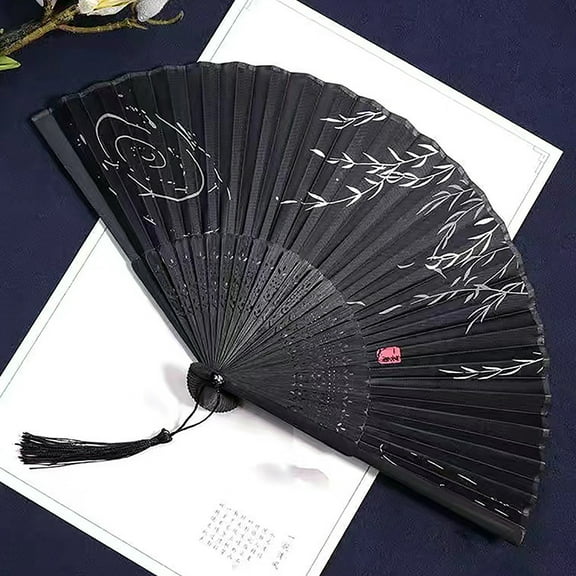 Bamboo Antique Folding Fan Chinese Style Fan Summer Female Dance Fan Portable Elegent Flower Hand Held Fan Exquisite Gifts