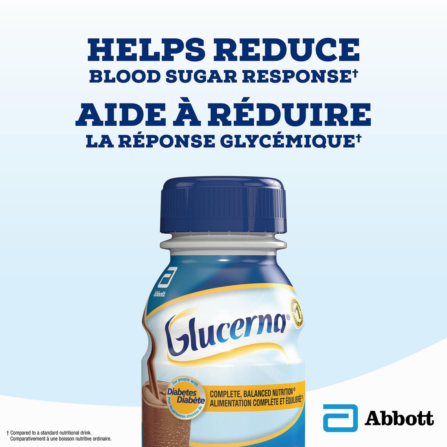 Glucerna Nutritional Drink, Meal Replacement Shakes, Complete, Balanced Nutrition For People With Diabetes, Chocolate, 6 x 237-mL Bottles, Complete, Balanced Nutrition