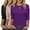 DarkPurple-LightKhaki-Black, variant on MOSHU 3 Pack 3/4 T Shirts for Womens Crew Neck Womens Shirts Dressy Basics Tees Casual Loose Fit Fall Tops