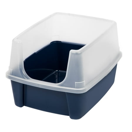 IRIS Open-Top Cat Litter Box With Shield, Regular,
