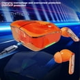 thumbnail image 5 of Earbuds Wireless, Hwkond Wireless Bluetooth Earphones, Gaming Esports, Noise Reduction, High Sound Quality, Cool Breathing Lights, Transparent Compartment Earphones, Orange, Up to 60% Off, 5 of 7