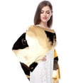 thumbnail image 4 of Panda Sunflower Breathable Chiffon Yarn Hair Scarf | Translucent Silk Scarf 180x73 in, 4 of 6