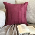thumbnail image 2 of The HomeCentric Custom Pillow Case, Pillow Covers Pack of 2, 24x24 inch (60x60 cm) Purple, Suede Throw Pillow Covers, Handmade Pillow Covers, Solid Color Pillow Cases, Style - Deep Burgundy Love Tune, 2 of 11