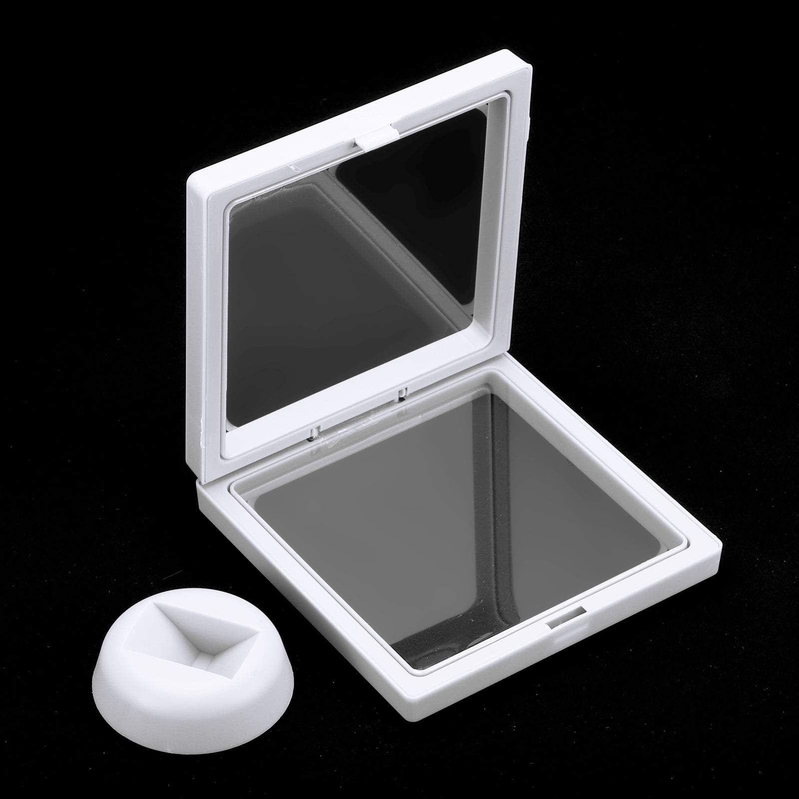Unique Bargains 4Pcs Floating Frame Display Holder Stand 4.33" x 4.33" x 0.8" White
