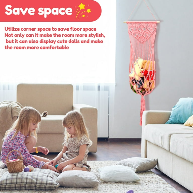 Stuffed Animal Storage Hammock Wall Hanging Toy Hammock Net Space