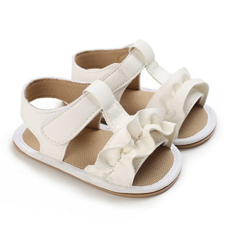 

nsendm Summer Children And Infants Toddler Shoes Boys And Girls Sandals Flat Bottom Light Open Toe Toddler Little Kid White 12 Months