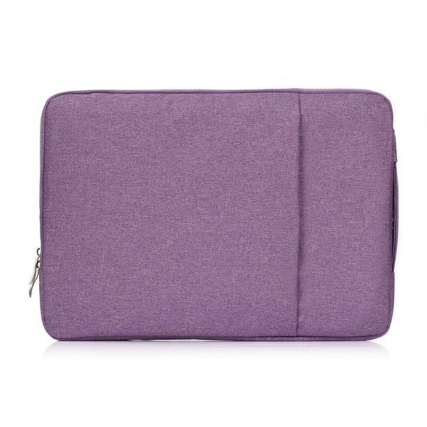 Naiovety Bolsa de tela vaquera para portátil de 15 pulgadas, reutilizable, protectora, de Color sólido, de repuesto, multibolsillo, para Almacenamiento y organización del hogar Violeta