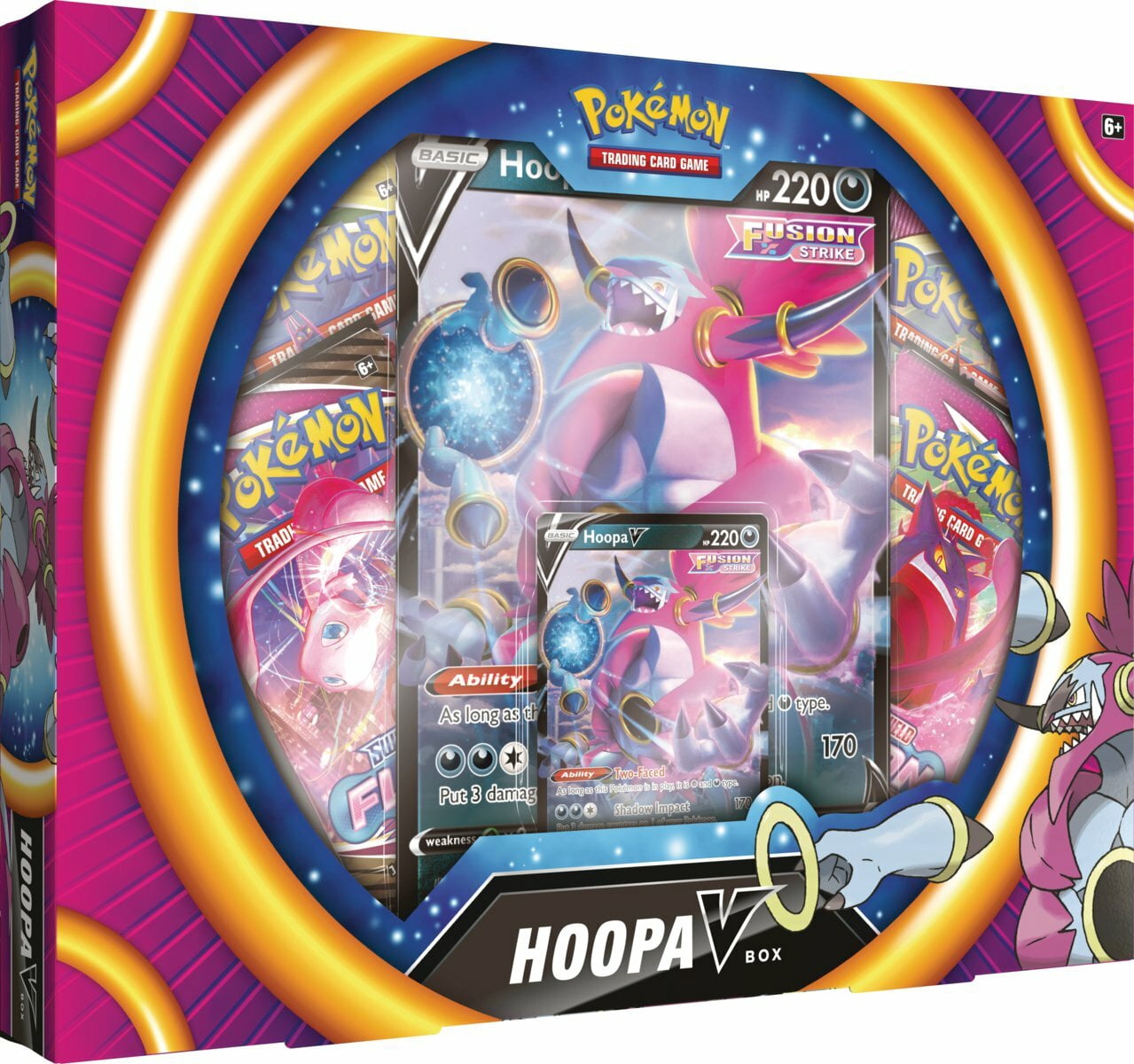 Pokemon TCG HOOPA V Collection Box (4 Booster Packs, Promo Card and Oversize Card)