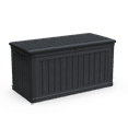 thumbnail image 5 of 230 Gallon XXL Outdoor Storage Deck Box for Patio Furniture, Outdoor Cushions, Garden Tools & Sports Equipment, Waterproof Resin, Lockable, Durable Double-Wall Construction, Black, 5 of 8