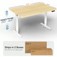 thumbnail image 6 of VIVO Electric 48" x 30" Stand Up Desk, Light Wood Table Top, White Frame, 6 of 8