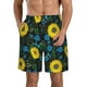 thumbnail image 1 of Balery Sunflowers And Blue Flower Traje de Baño Estilo Hawaiano para Hombre, Shorts de Secado Rápido con Bolsillos-X-Large, 1 of 6