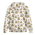 thumbnail image 5 of FOR U DESIGNS Sunflower Elephant Zip Up Hooded Cardigan for Women Trendy Oversized Hoodies Size XS Lightweight Hooded Sweatshirt Full Zipper Front Women Long Sleeve Sportswear, 5 of 7