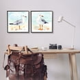 thumbnail image 3 of Stupell Industries Seagull & Sandpiper Birds Animals & Insects Painting Black Framed Art Print Wall Art, 17 x 17, 3 of 10