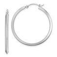 thumbnail image 1 of Quality Gold TF1631W 14K White Gold Polished Hoop Earrings, 1 of 1