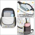 thumbnail image 2 of 17 Inch Lightweight Backpack,PVC Waterproof Oxford Fabric, Ergonomically Designed, with Large Capacity, Wildflower Garden Aesthetic Floral Print, 2 of 5