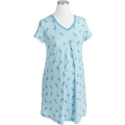 Maternity V-Neck Print Nursing Gown