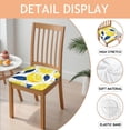 thumbnail image 2 of Blue Lemon Seat Covers for Dining Room Chairs Set Of 4,Stretch Printed Washable Chair Seat Cover with Elastic Ties and Button,Removable Waterproof Couch Cushion Covers, 2 of 6
