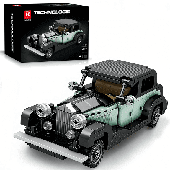 Reobrix 8 LITER Classic Vintage Car Building Blocks Set - Collectible Car Model Kit, DIY Educational Toy & Perfect Gift for Kids & Adults 8 