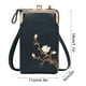 thumbnail image 3 of Bolso Bandolera de Piel para Mujer - Cartera Pequeña Tipo Bandolera con Bolsillo para Teléfono, Múltiples Ranuras para Tarjetas y Compartimentos con Cremallera, Correa Ajustable, 18 X 11 X 5 Cm, 3 of 6