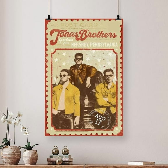 Music Poster Jonas Brothers Hershey Aug 17 2025 Poster Retro Style - Size 24''x36'' - Kiloa