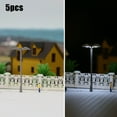 thumbnail image 4 of Mosiee 5 Pcs Modèle Plateforme avec Lampe de Rue Led Z Gauge 1:200-220 Modèle de Chemin de Fer Accessoires de Remplacement, 4 of 8