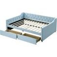 thumbnail image 3 of Full Size Upholstered Tufted Daybed with 2 Drawers upholstered daybed Full daybed upholstered daybed with Drawers Full daybed with Drawers, 3 of 10