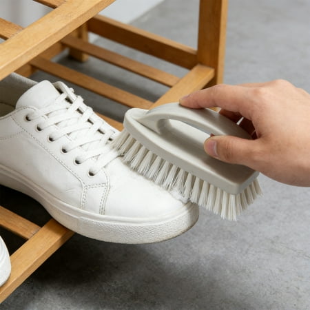 Cevemin 1 Pcs Hard Bristle Shoe Brush – Multifunctional Plastic Cleaning Brush for Shoes and Clothes with Hanging Hole White Color Cevemin 1 Pcs Hard Bristle Shoe Brush – Multifunctional Plastic Cleaning Brush for Shoes and Clothes with Hanging Hole White Color