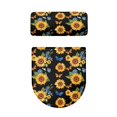 thumbnail image 5 of SEANATIVE Sunflower Toilet Lid Covers Round Toilet Toilet Seat Cover Protector Tank Dust Cover Keep Dust Stain Off 2pcs Butterfly Reusable Replacement Covers with Elastic Bottom, 5 of 7