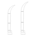 thumbnail image 6 of 2 PCS Wedding Stands Steel Tube Arch Backdrop Stand for Ceremony and Party Floor Standing Mount, 6 of 17