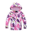thumbnail image 3 of Girls Boys Rain Jackets for Kids Toddler Lightweight Waterproof Raincoats Hooded Rushing Jacket Sports Windbreakers Sizes 3-12T, 3 of 9