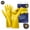 Yellow, variant on FMP Brands 12 Pairs Purple Rubber Dishwashing Cleaning Gloves–Reusable Waterproof Household Cleaning Gloves, Non-Slip Kitchen Rubber Glove(Medium)