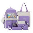 thumbnail image 4 of Bolsa 5 uds. mochilas Kawaii de libros de secundaria estuche de lápices conjunto compuesto JShteea Para Estrenar, 4 of 9